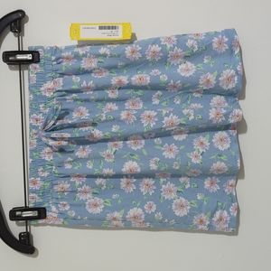 Sunset west tie waist knit skirt size medium blue in color